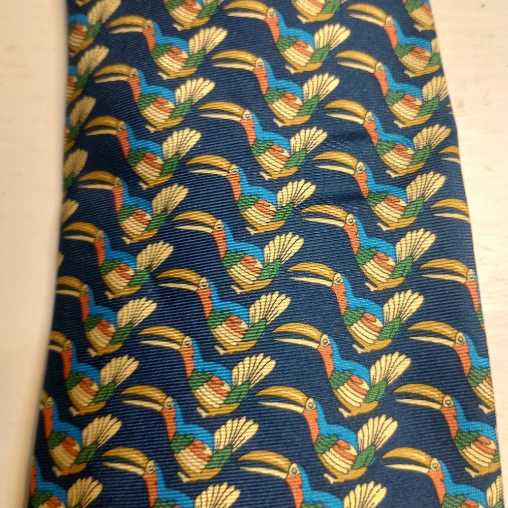 Salvatore Ferragamo, Burberry And Karl Lagerfeld Bundle Of 3 Men's Ties - Picture 4 of 9